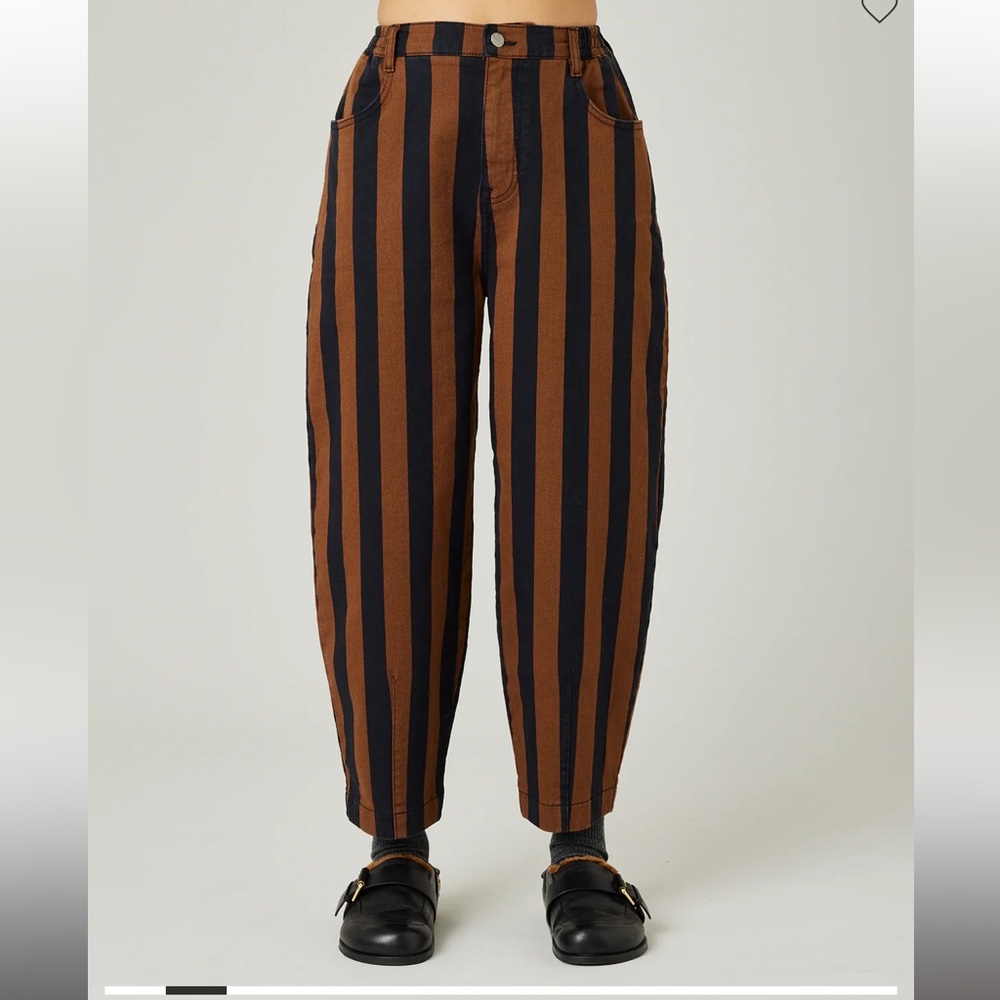 Beyond Nine Remy Rust & Black Stripe Jeans - Picture 4 of 7